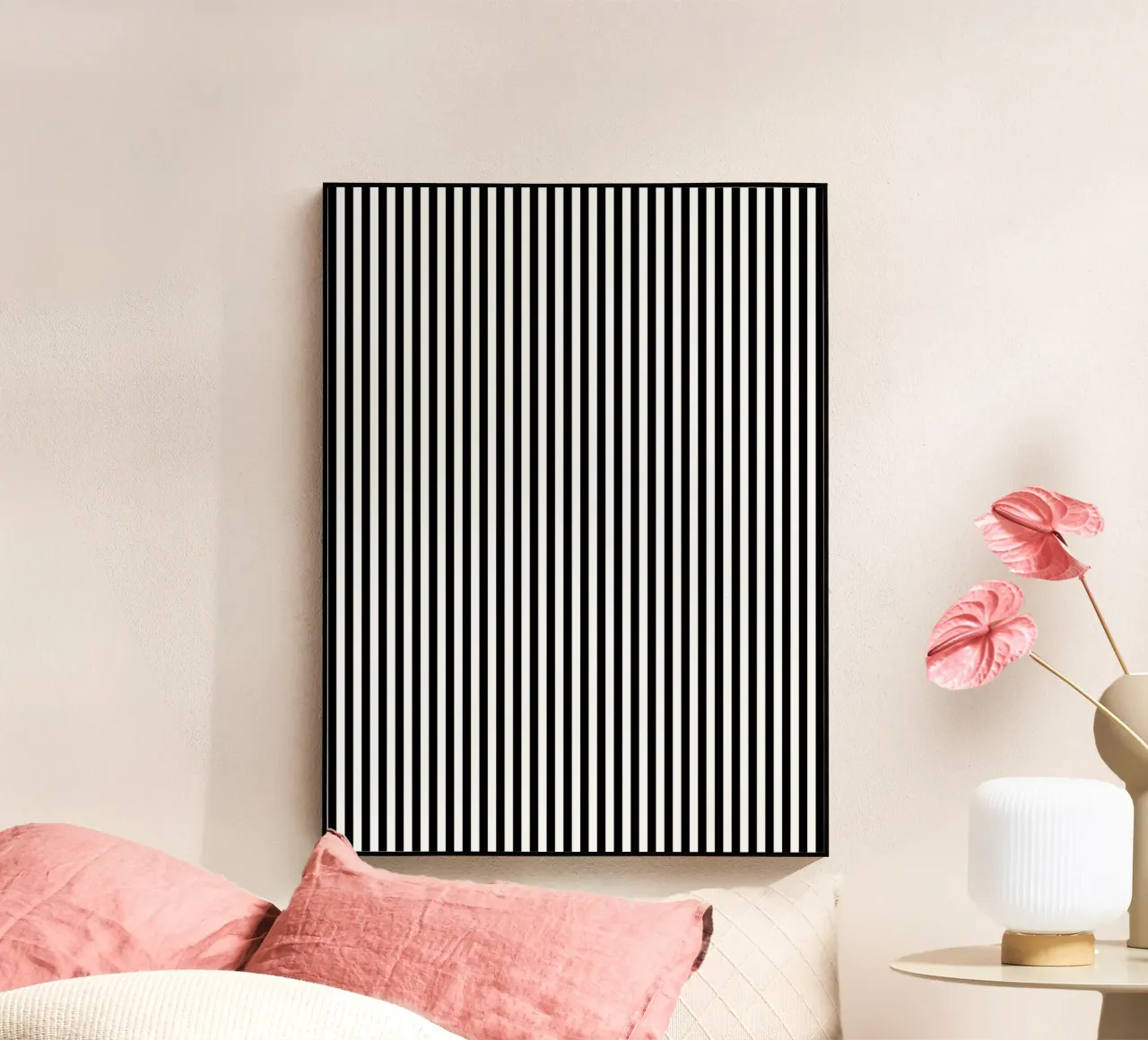 Standard Basic Classic Bold Stripes 2 | Bianco e nero plexiglass da Beauty in Simplicity