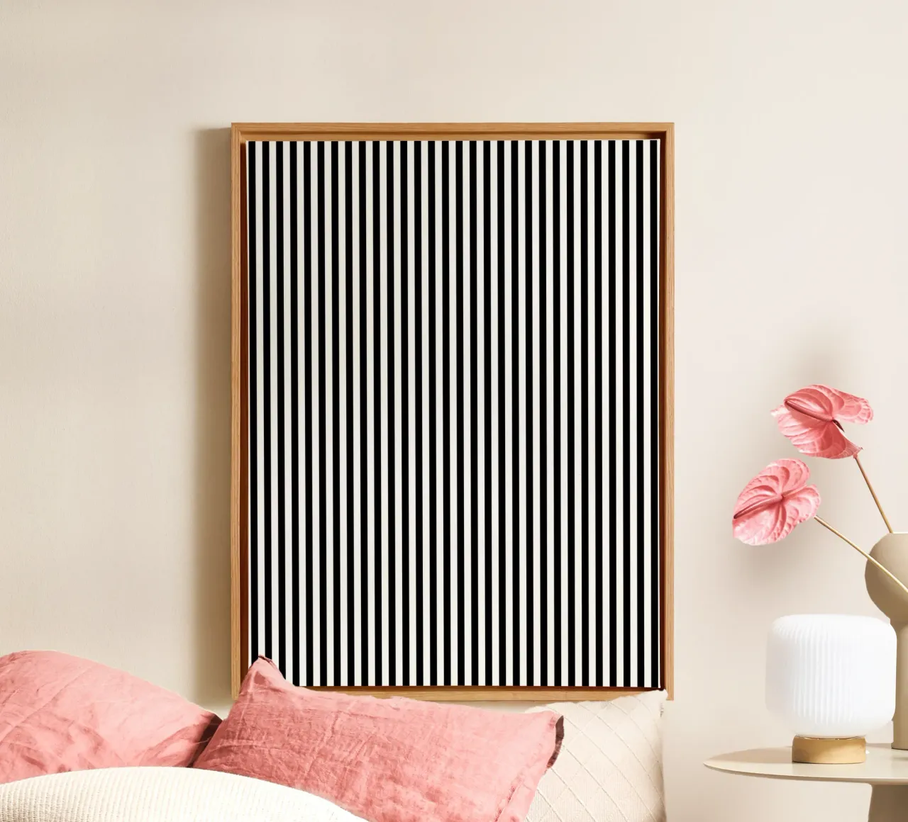 Standard Basic Classic Bold Stripes 2 | White and Black canvas by Beauty in Simplicity