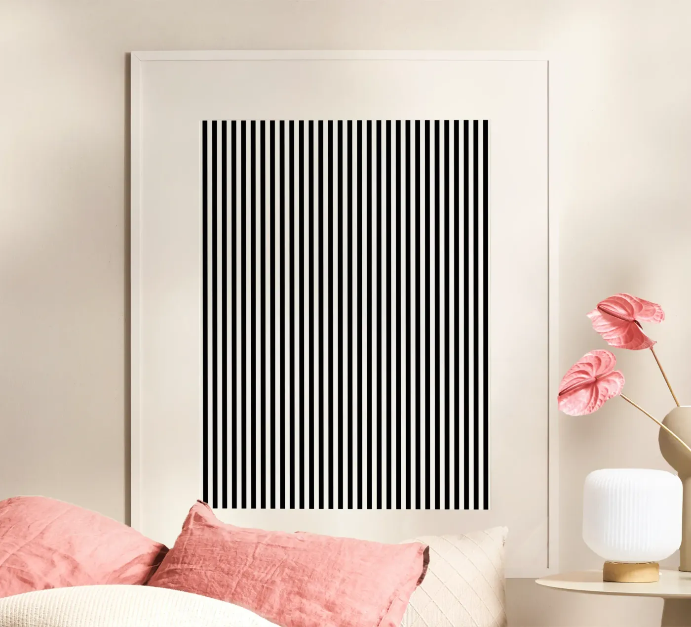 Standard Basic Classic Bold Stripes 2 | Bianco e nero poster da Beauty in Simplicity