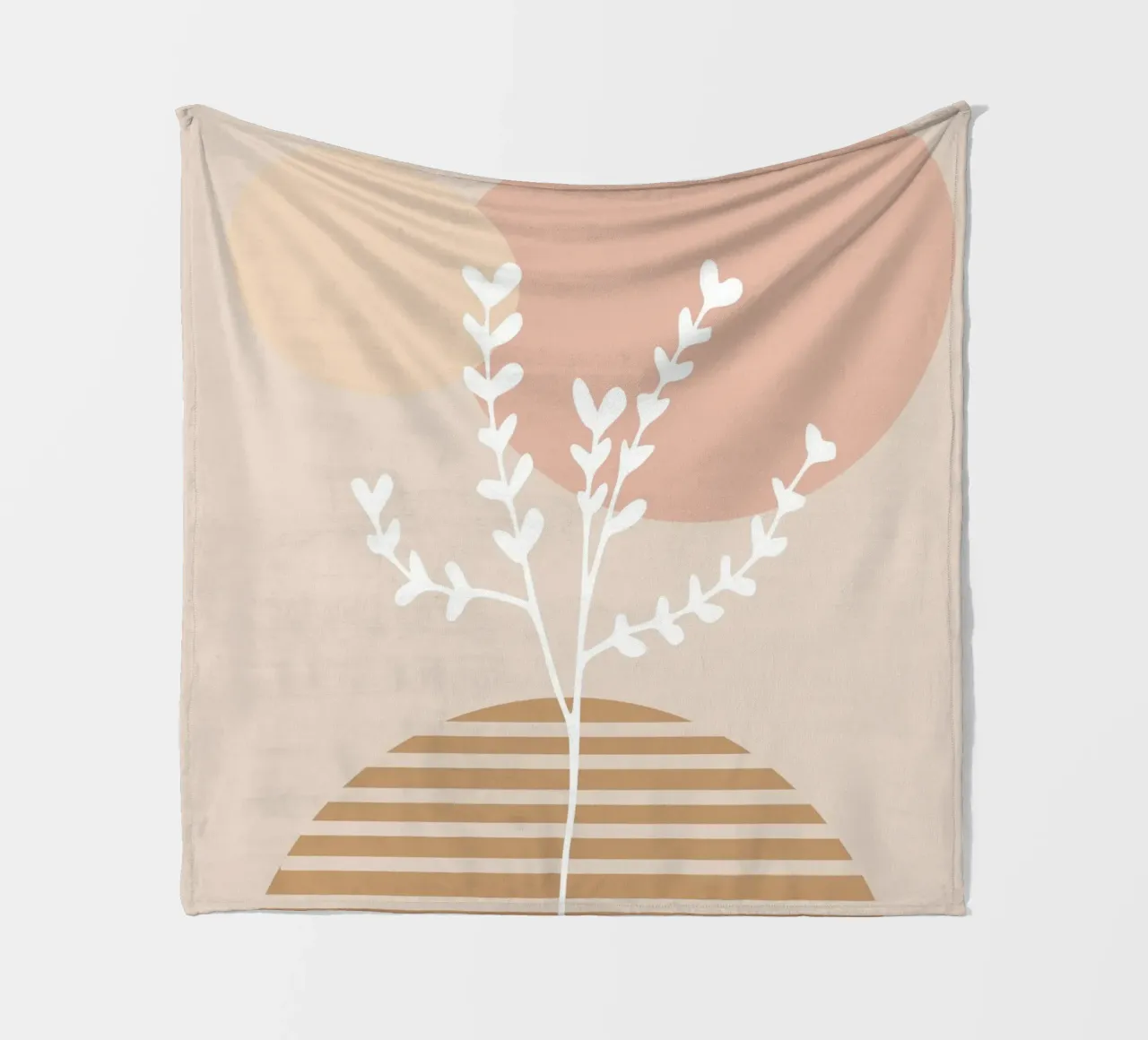 abstract white branch coperta in pile da vintageshop