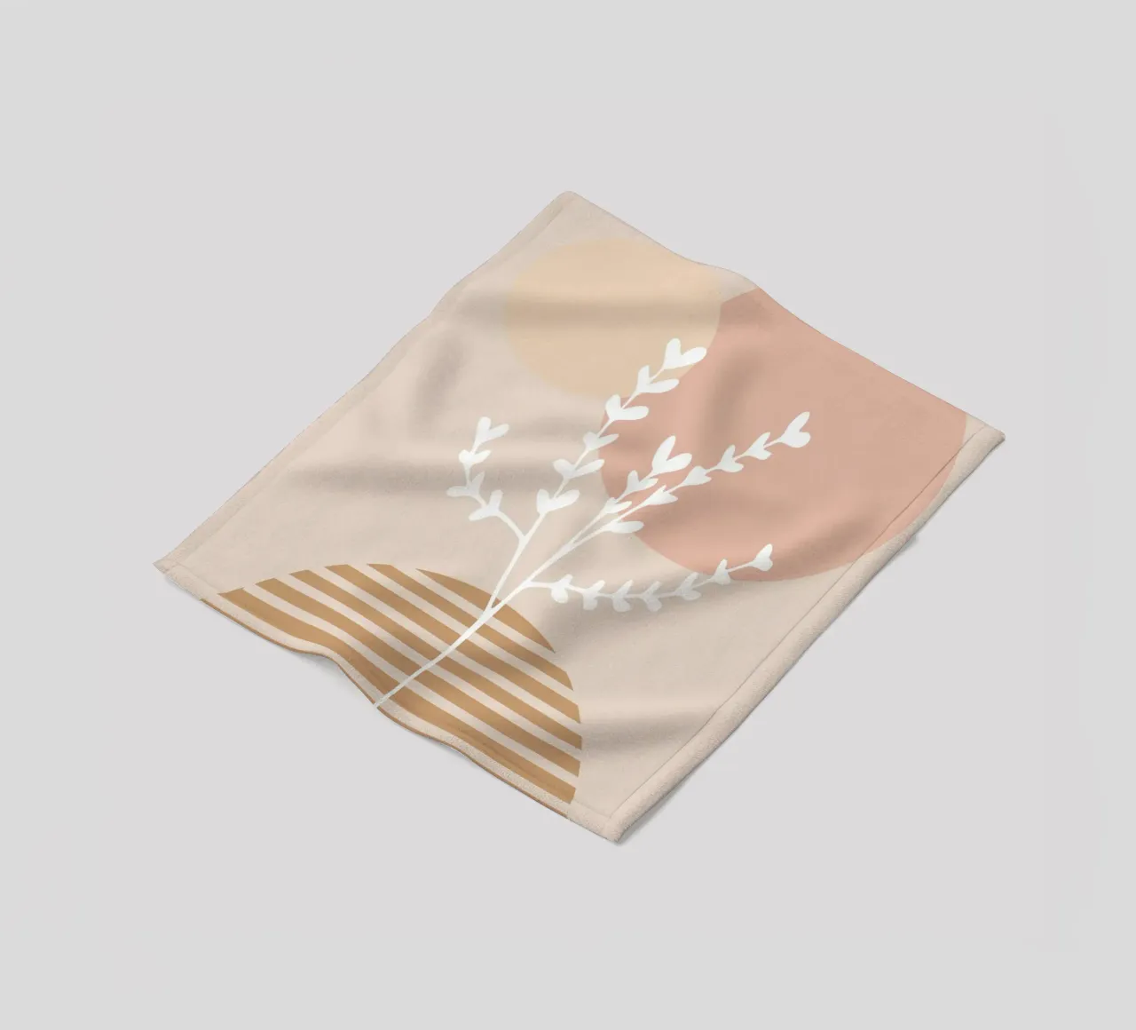 abstract white branch coperta in pile da vintageshop
