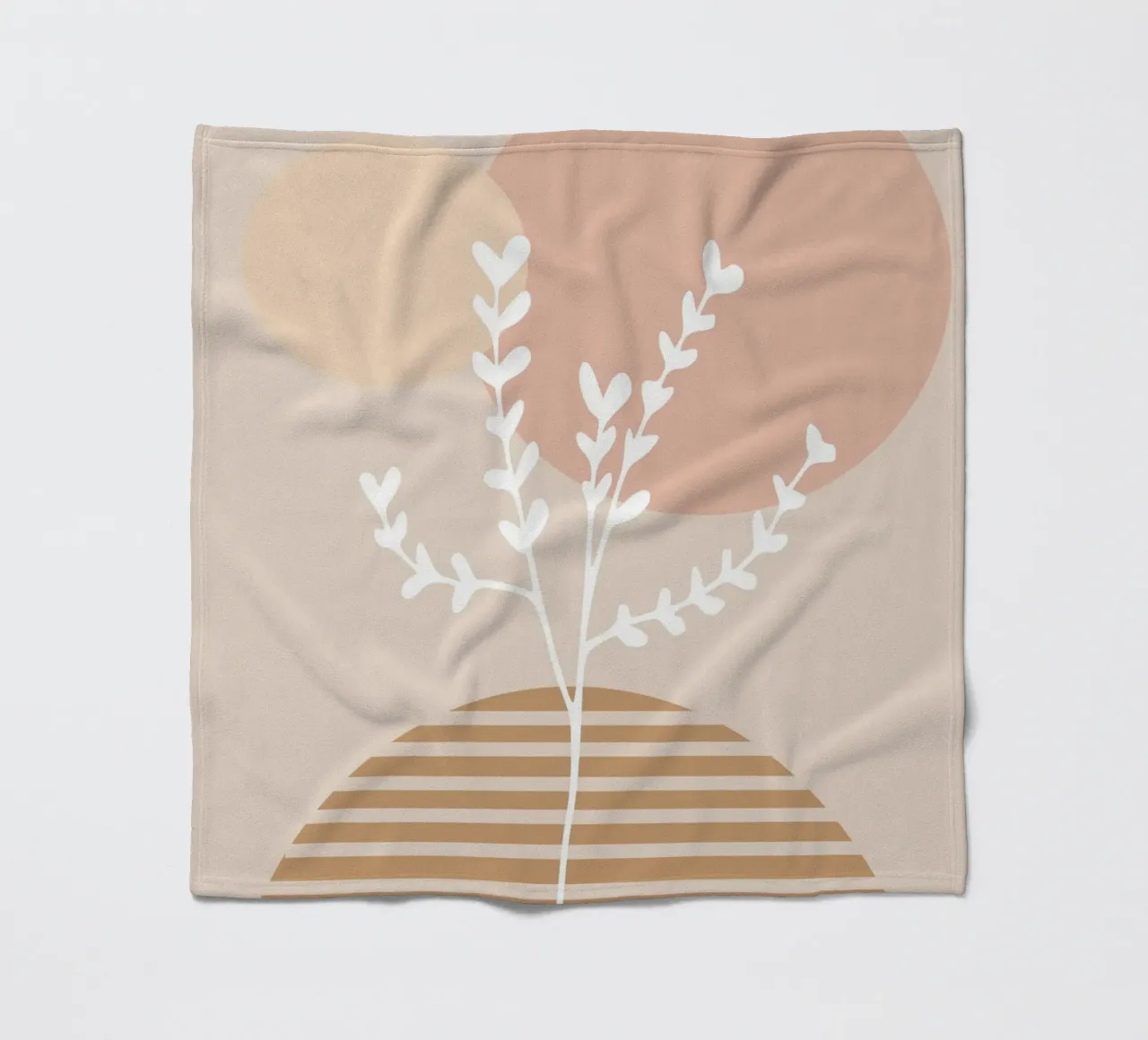 abstract white branch coperta in pile da vintageshop
