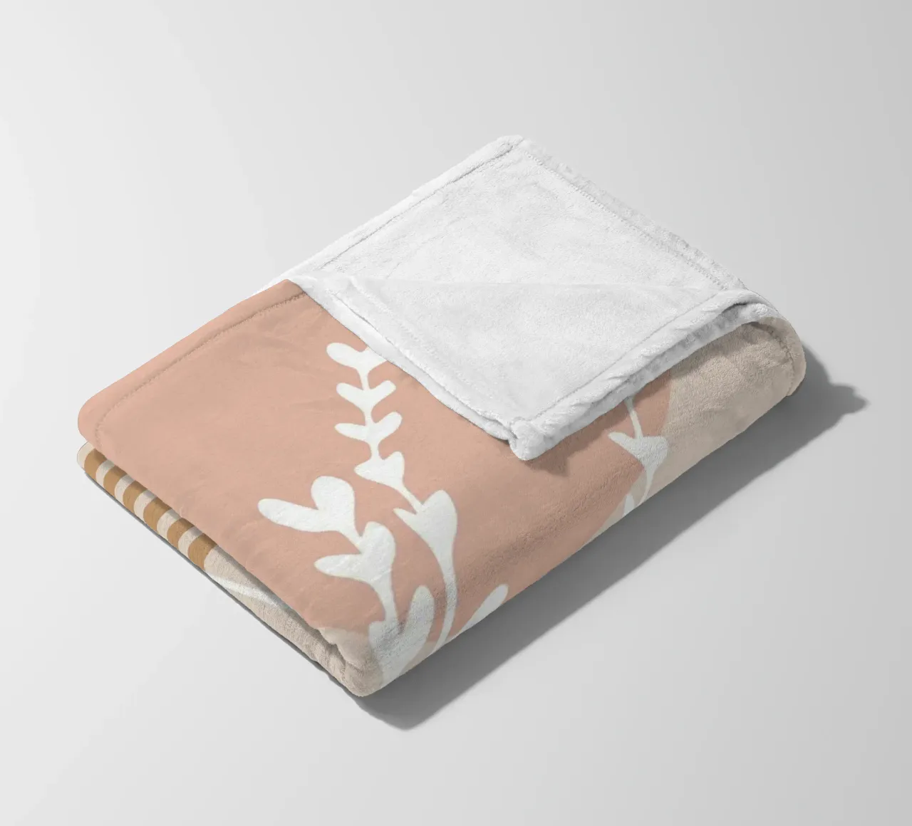 abstract white branch coperta in pile da vintageshop