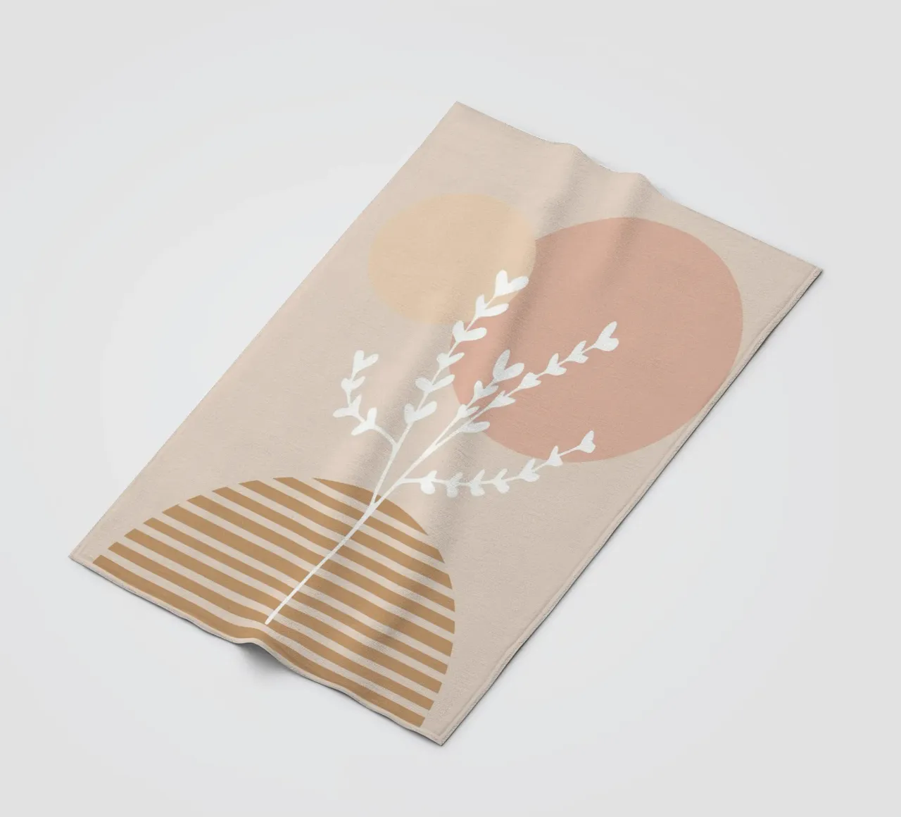 abstract white branch coperta in pile da vintageshop