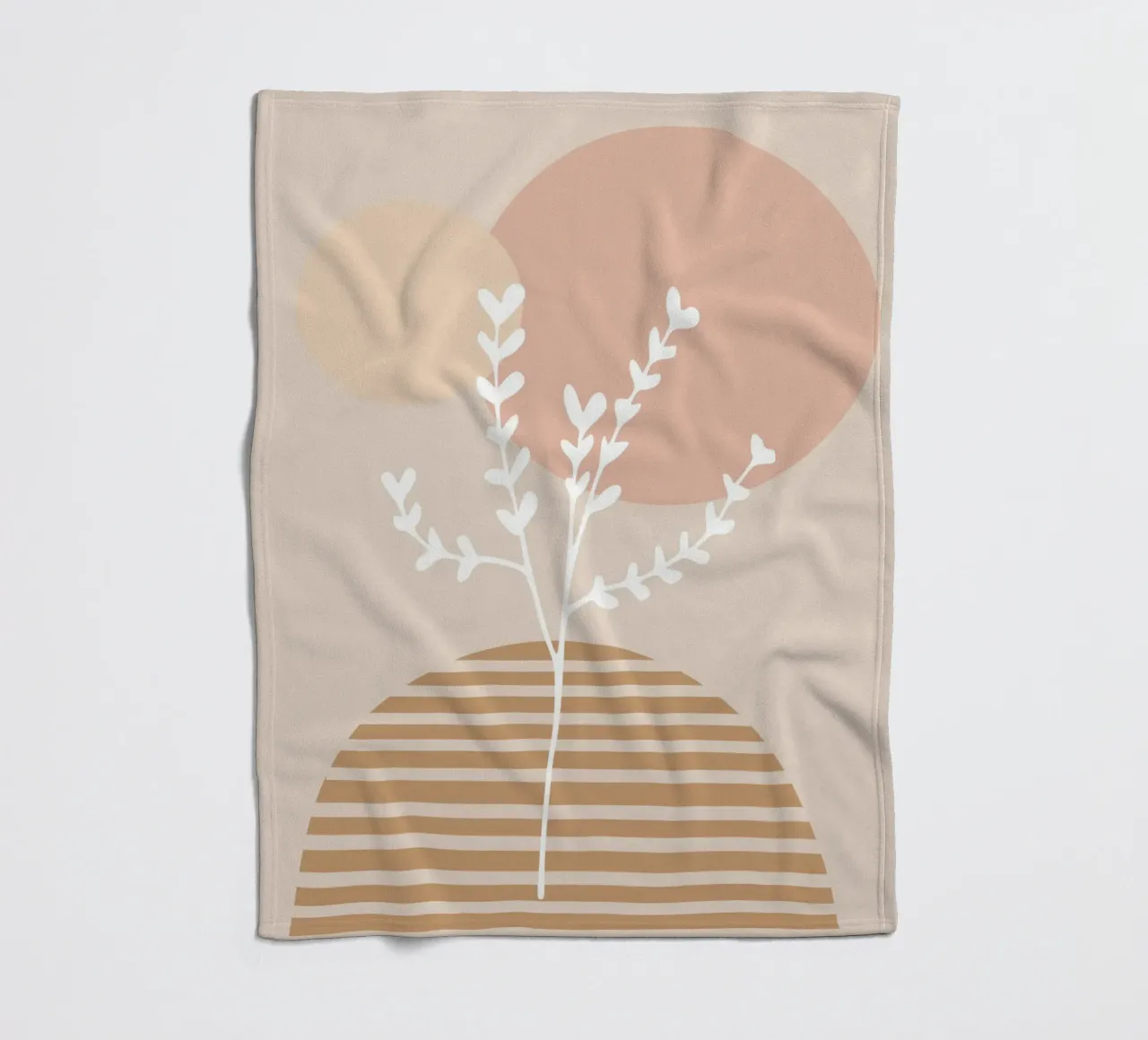 abstract white branch coperta in pile da vintageshop