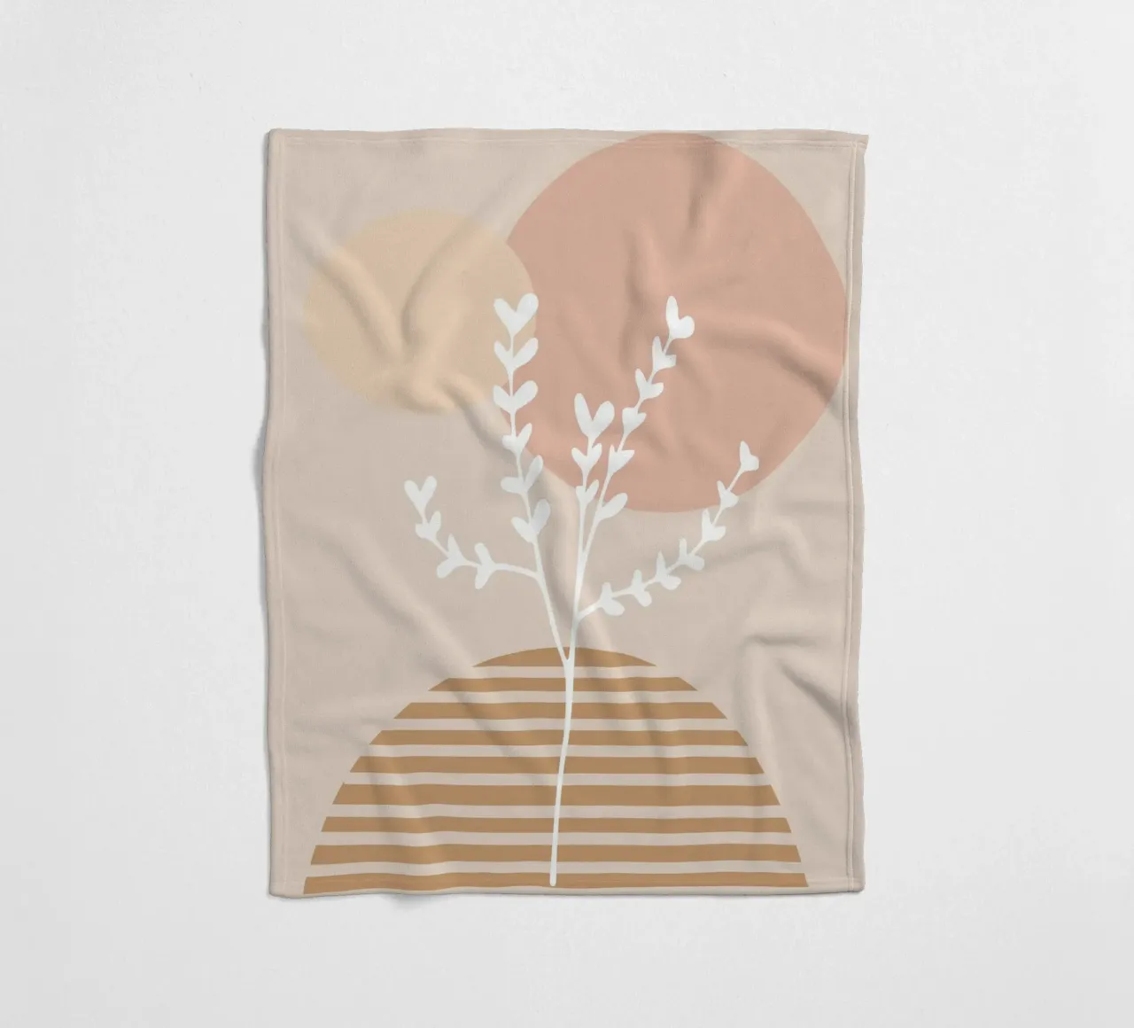abstract white branch coperta in pile da vintageshop