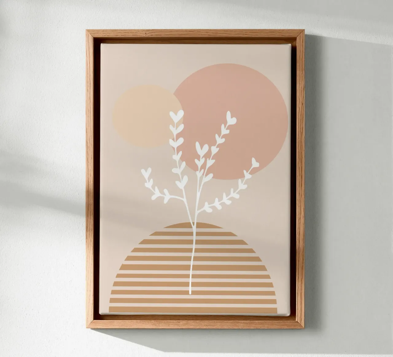 abstract white branch tela con Cornice a cassetta da vintageshop