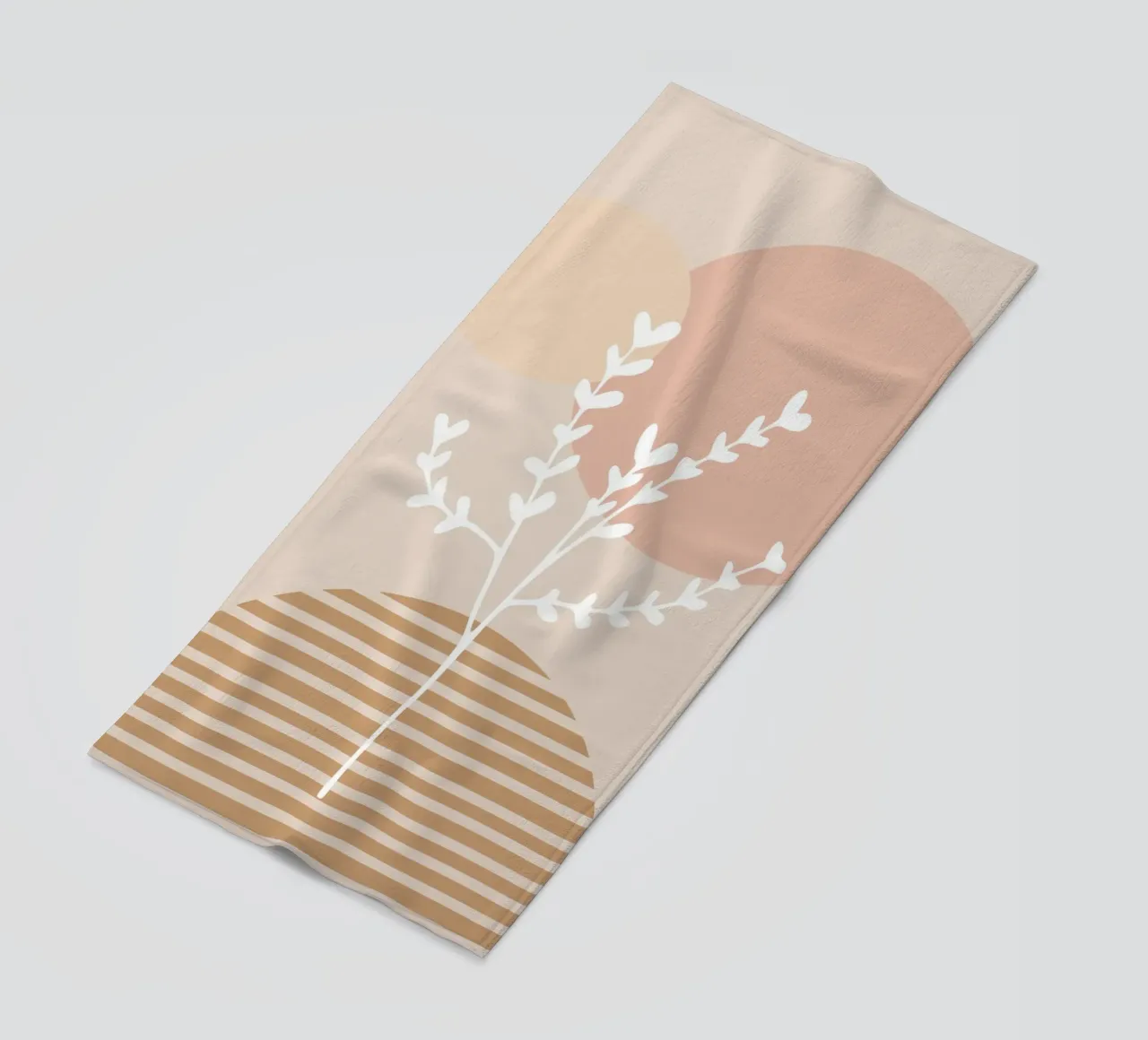 abstract white branch telo mare da vintageshop