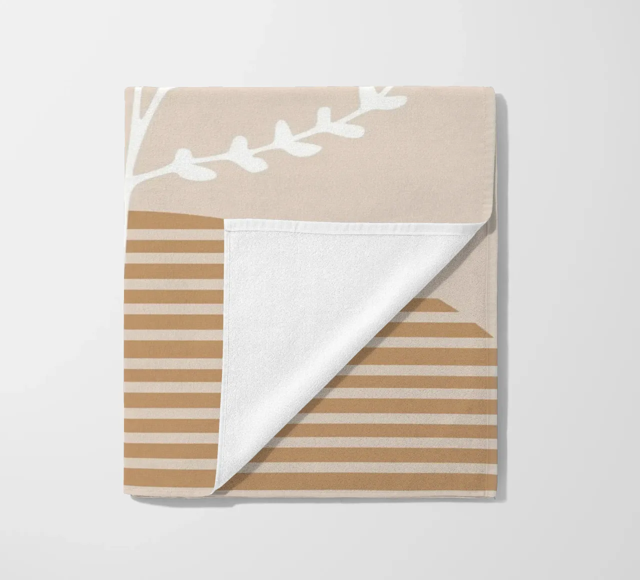 abstract white branch telo mare da vintageshop