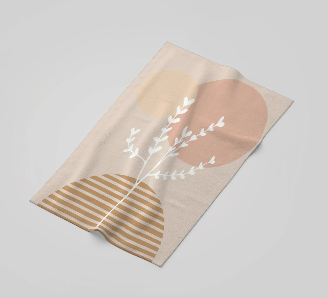 abstract white branch telo mare da vintageshop