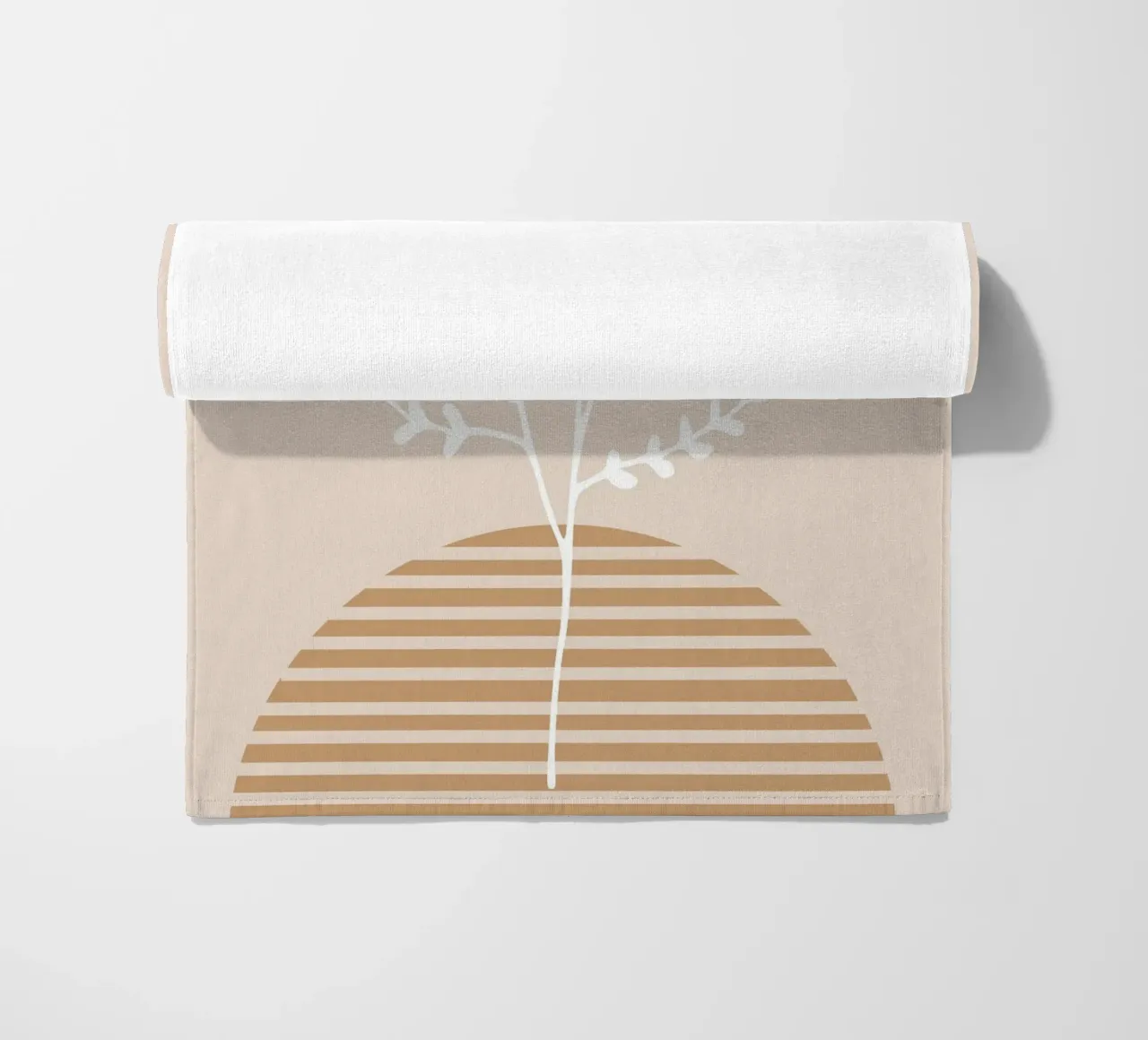 abstract white branch telo mare da vintageshop