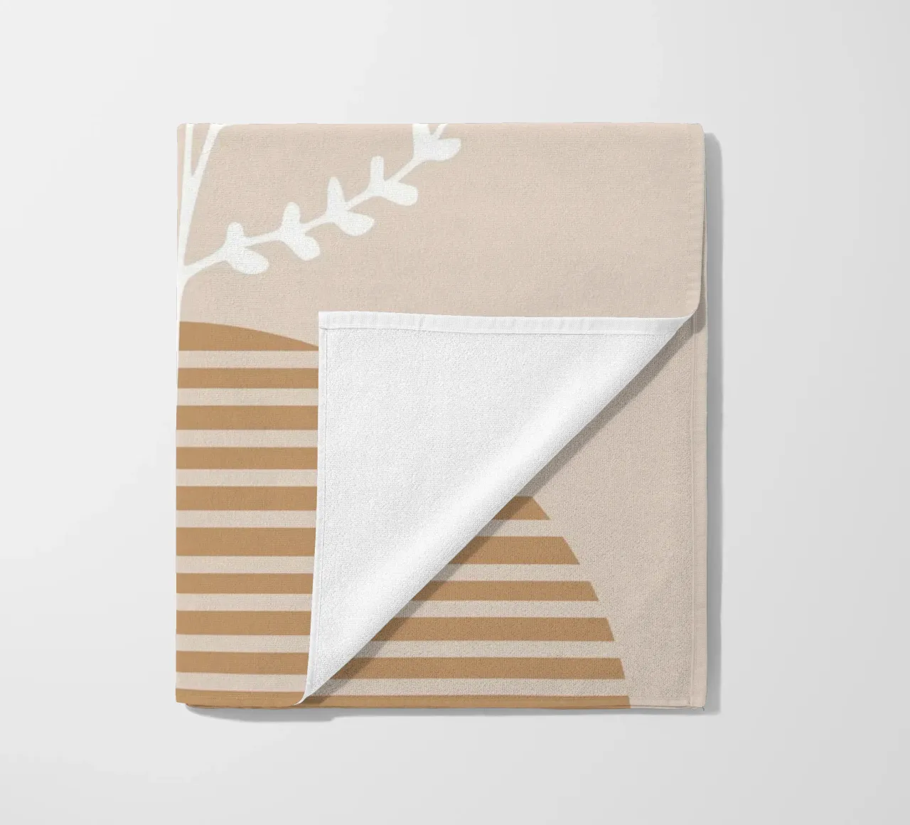 abstract white branch telo mare da vintageshop