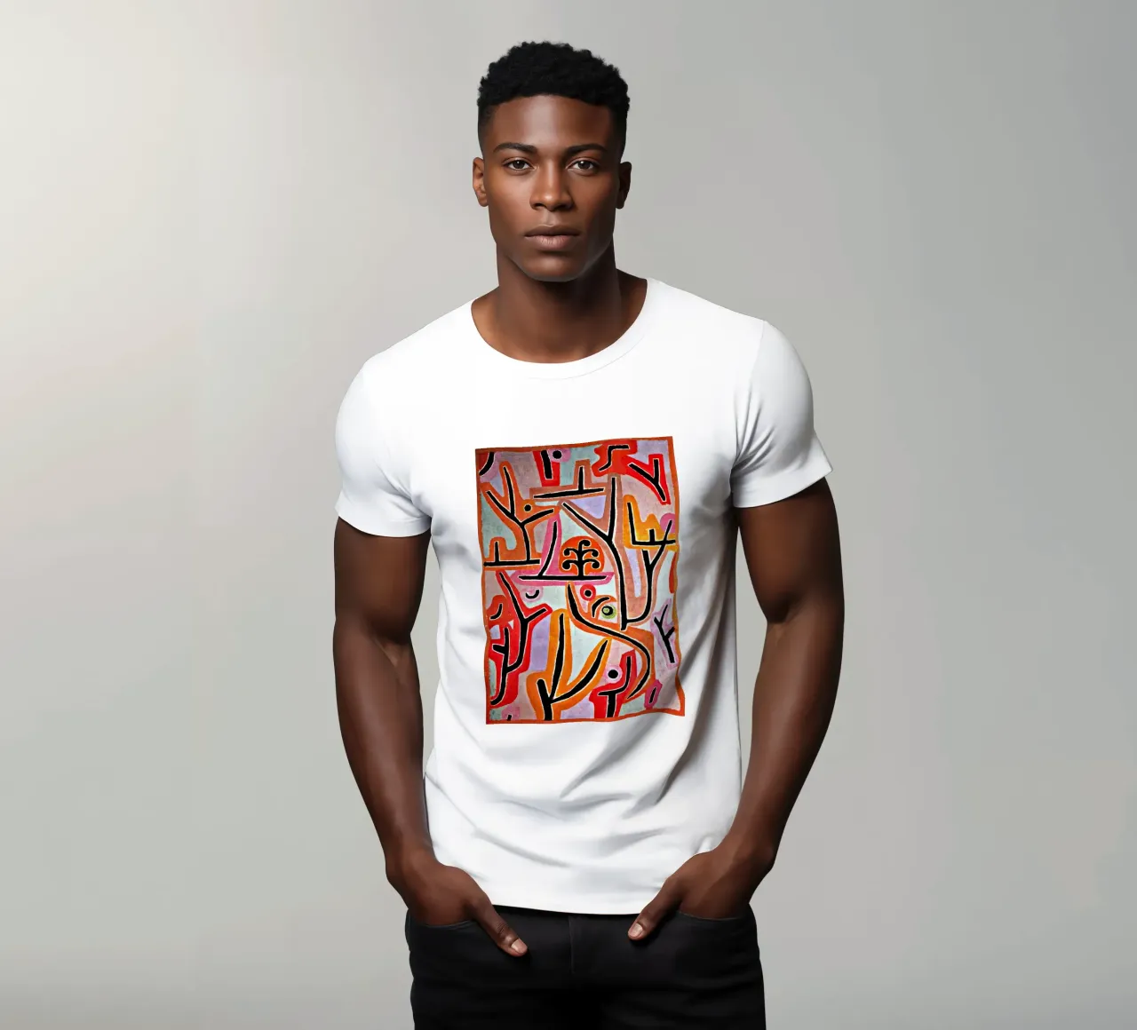 linee curve alberi t-shirt da Karl Martin