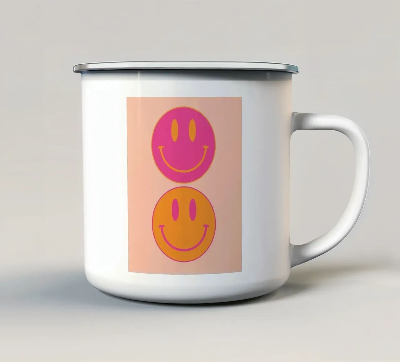 faccina sorridente emoji tazza in smalto da Karl Martin