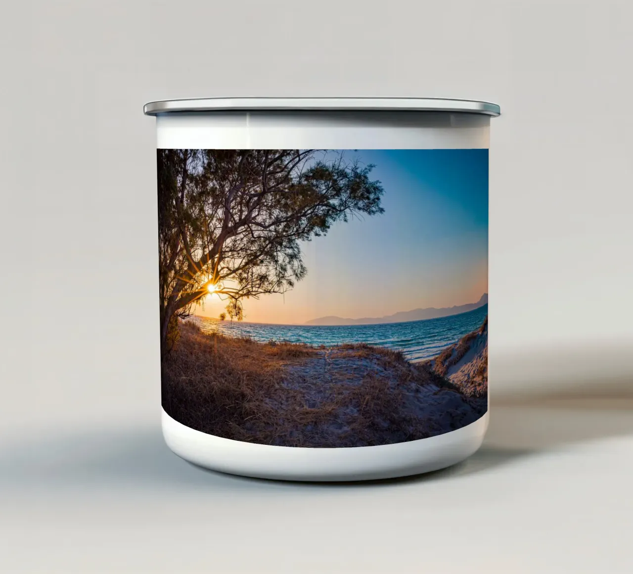 Tramonto a Kos con la stella del sole tazza in smalto da Marcus Beckert | Fotografie