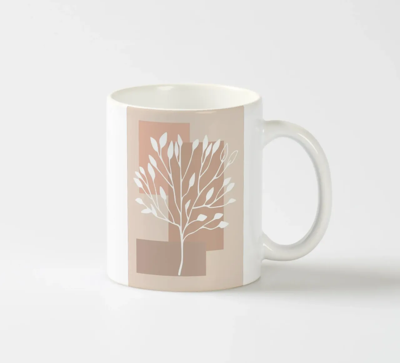 abstract pink white branch tazza in ceramica da vintageshop