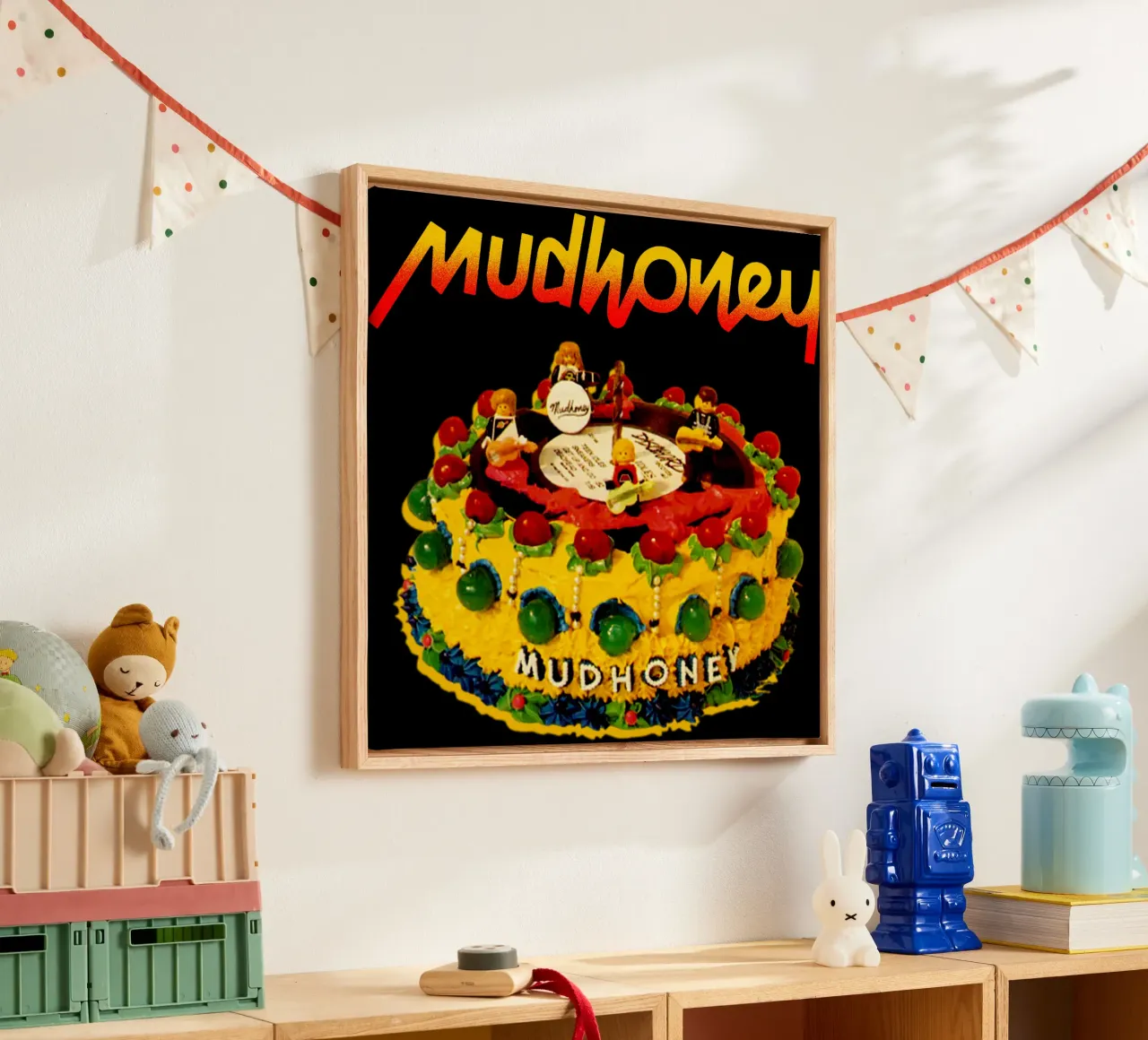 Maglietta Cake Rock Band Essential tela con Cornice a cassetta da igoshdesigns