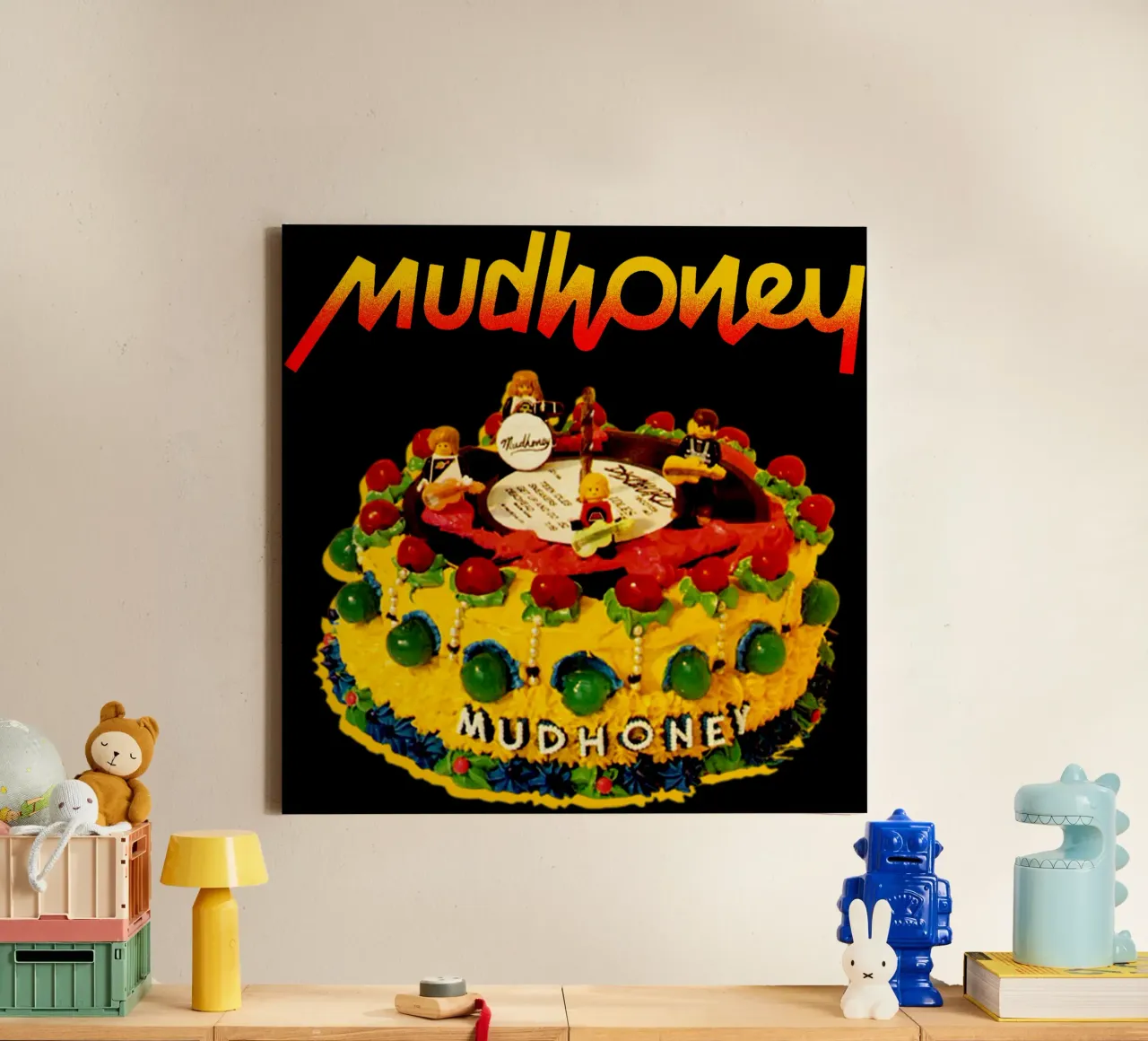 Maglietta Cake Rock Band Essential tela con Cornice a cassetta da igoshdesigns