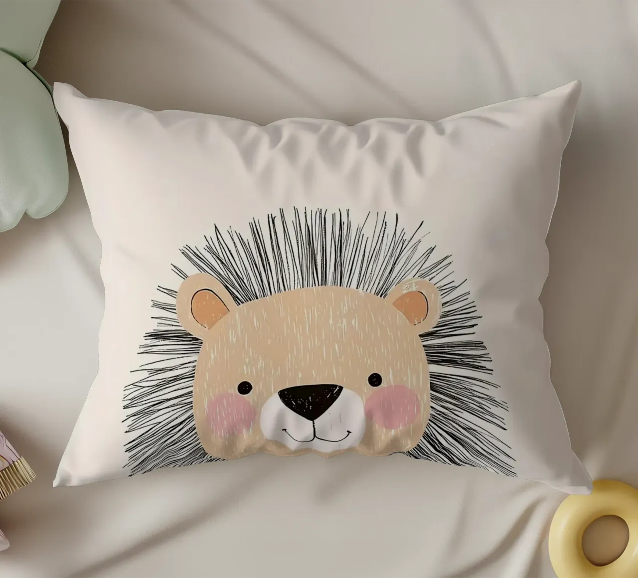 leone cartone animato animale arco semplice cuscino da Thomas Weber