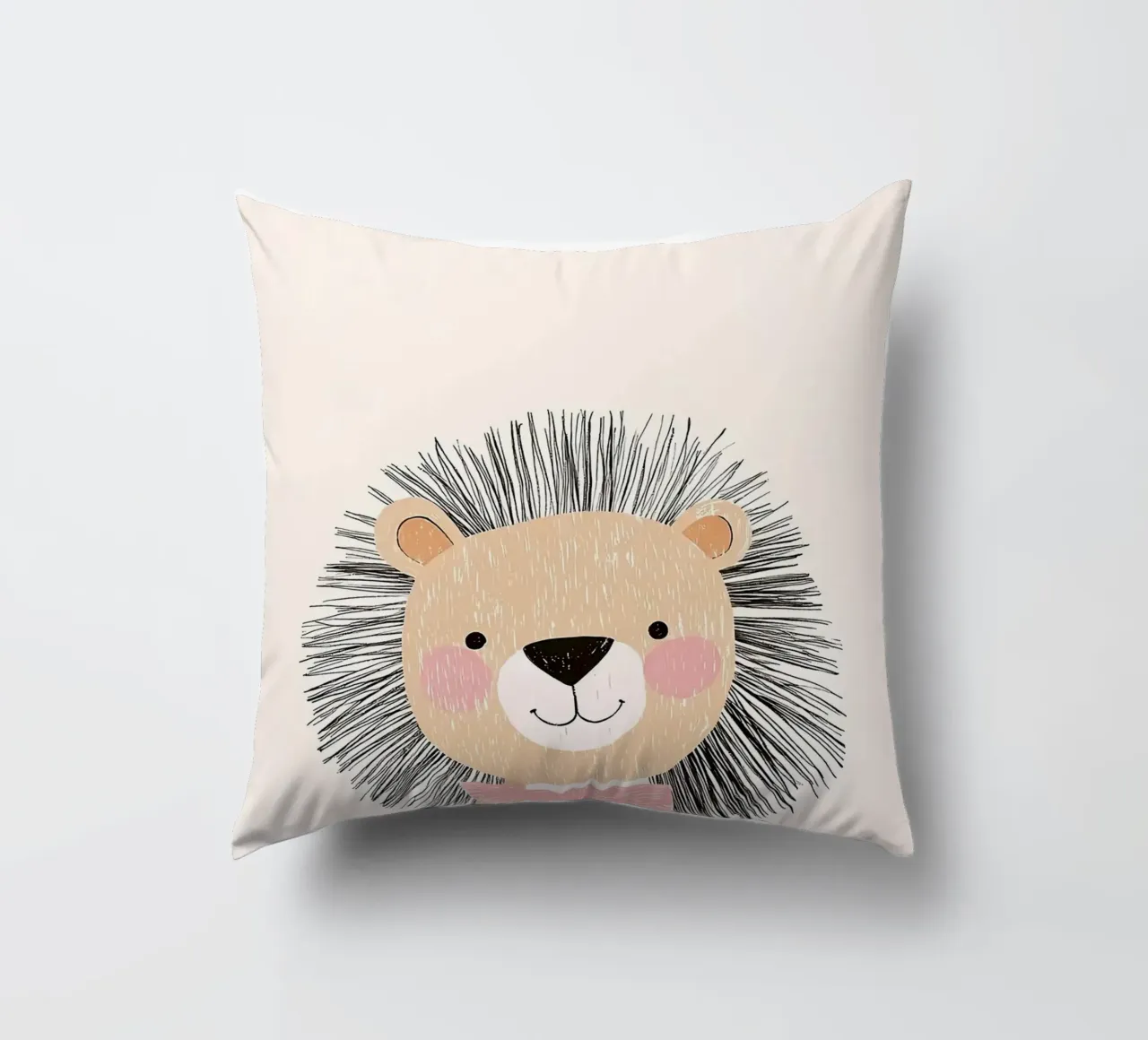leone cartone animato animale arco semplice cuscino da Thomas Weber