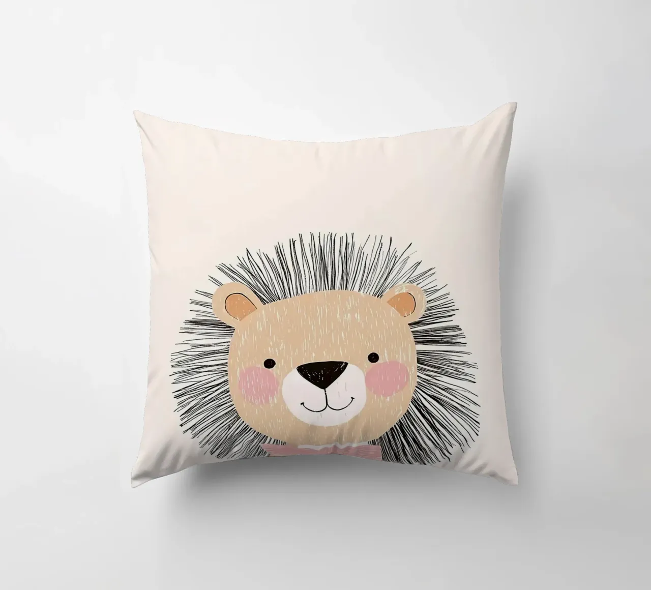 leone cartone animato animale arco semplice cuscino da Thomas Weber