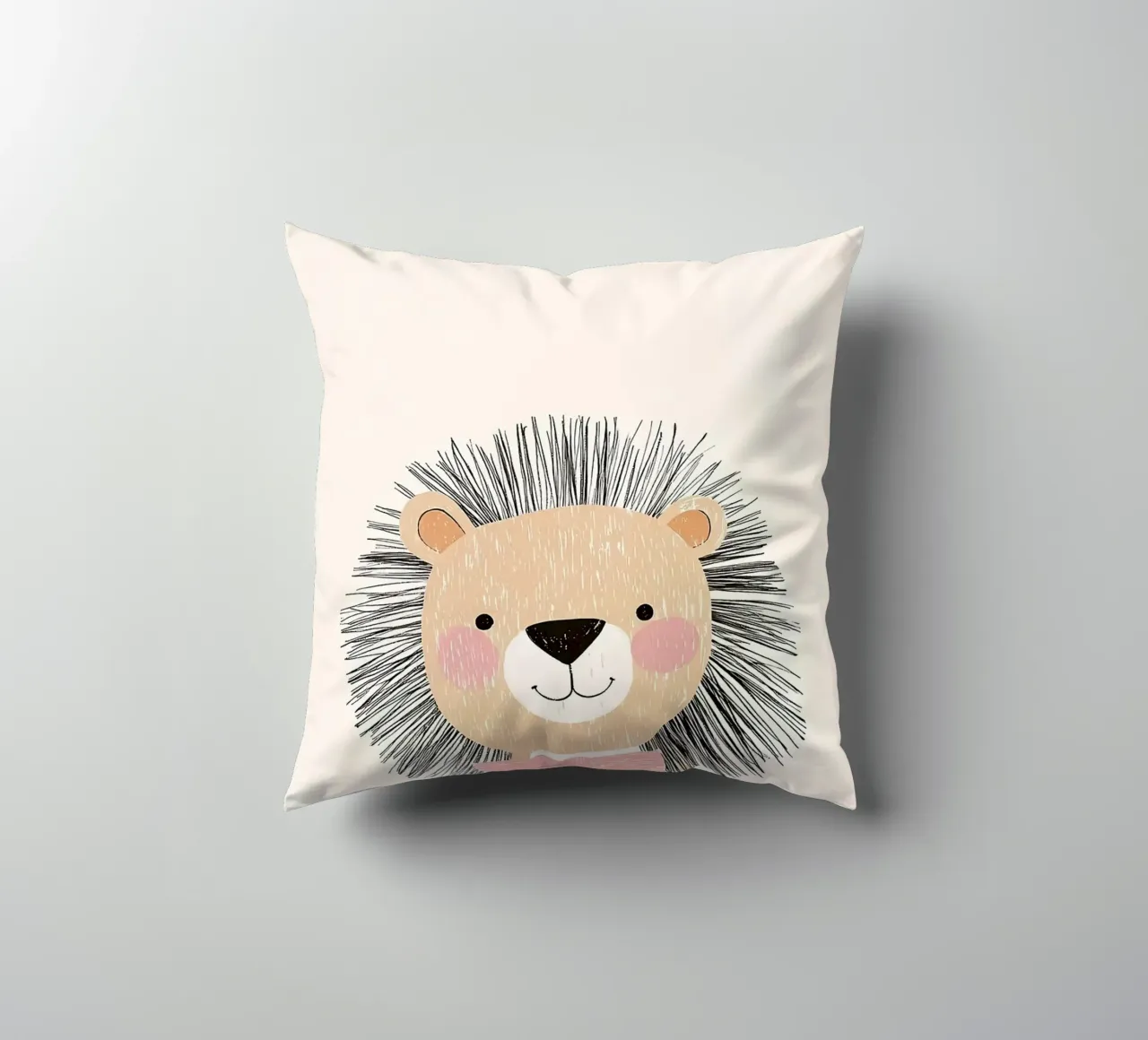 leone cartone animato animale arco semplice cuscino da Thomas Weber