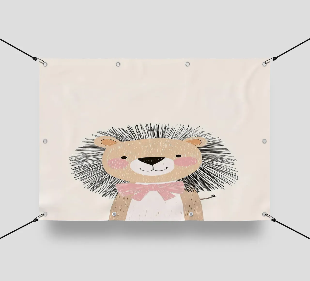 leone cartone animato animale arco semplice telo in pvc da Thomas Weber