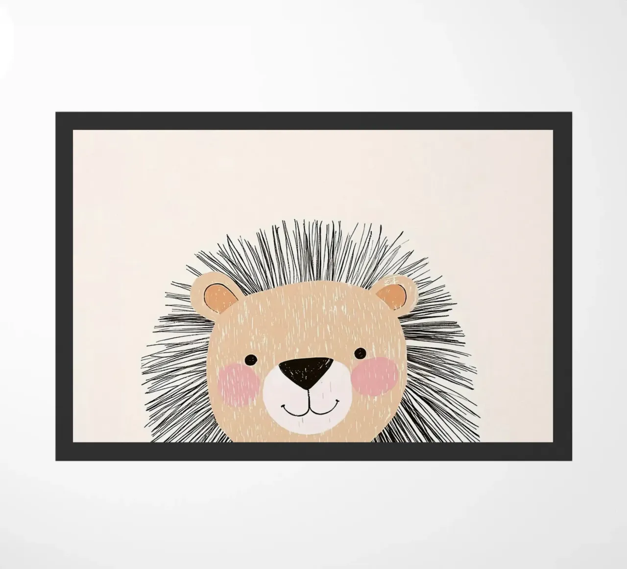 leone cartone animato animale arco semplice zerbino da Thomas Weber