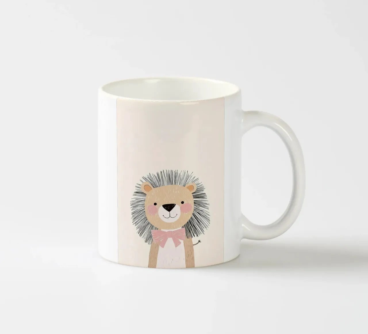 leone cartone animato animale arco semplice tazza in ceramica da Thomas Weber