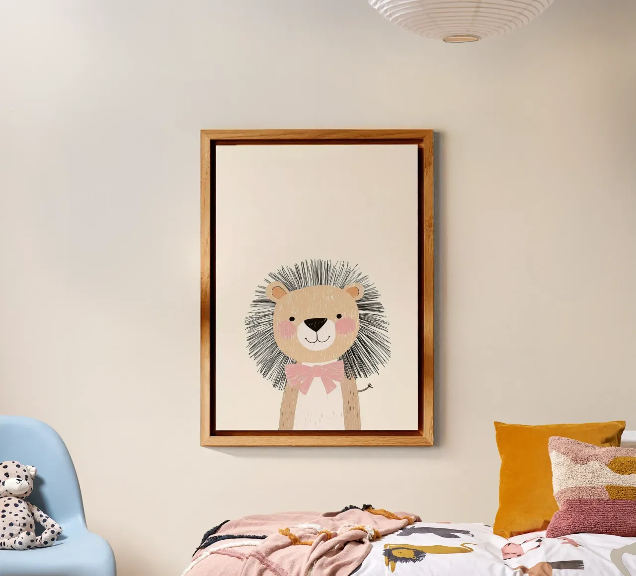 leone cartone animato animale arco semplice alluminio dibond da Thomas Weber