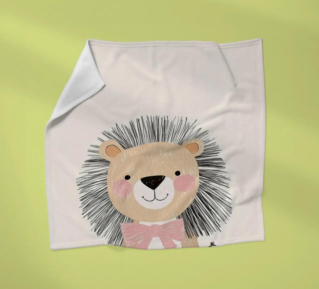 leone cartone animato animale arco semplice coperta in pile da Thomas Weber