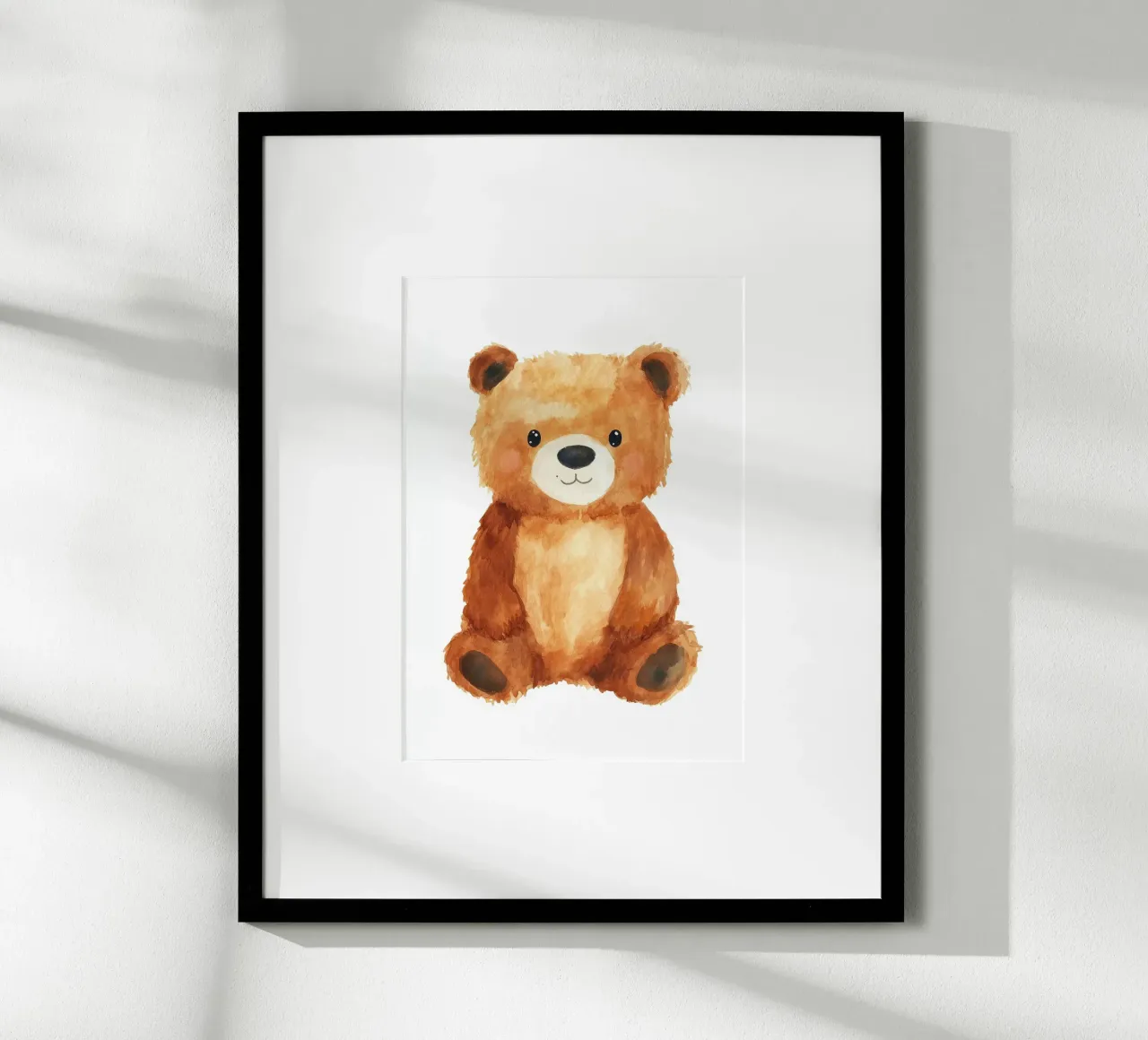 Teddybär Plüschtier süßes Gesicht weiche Textur Poster mit Kunststoffrahmen von Thomas Weber