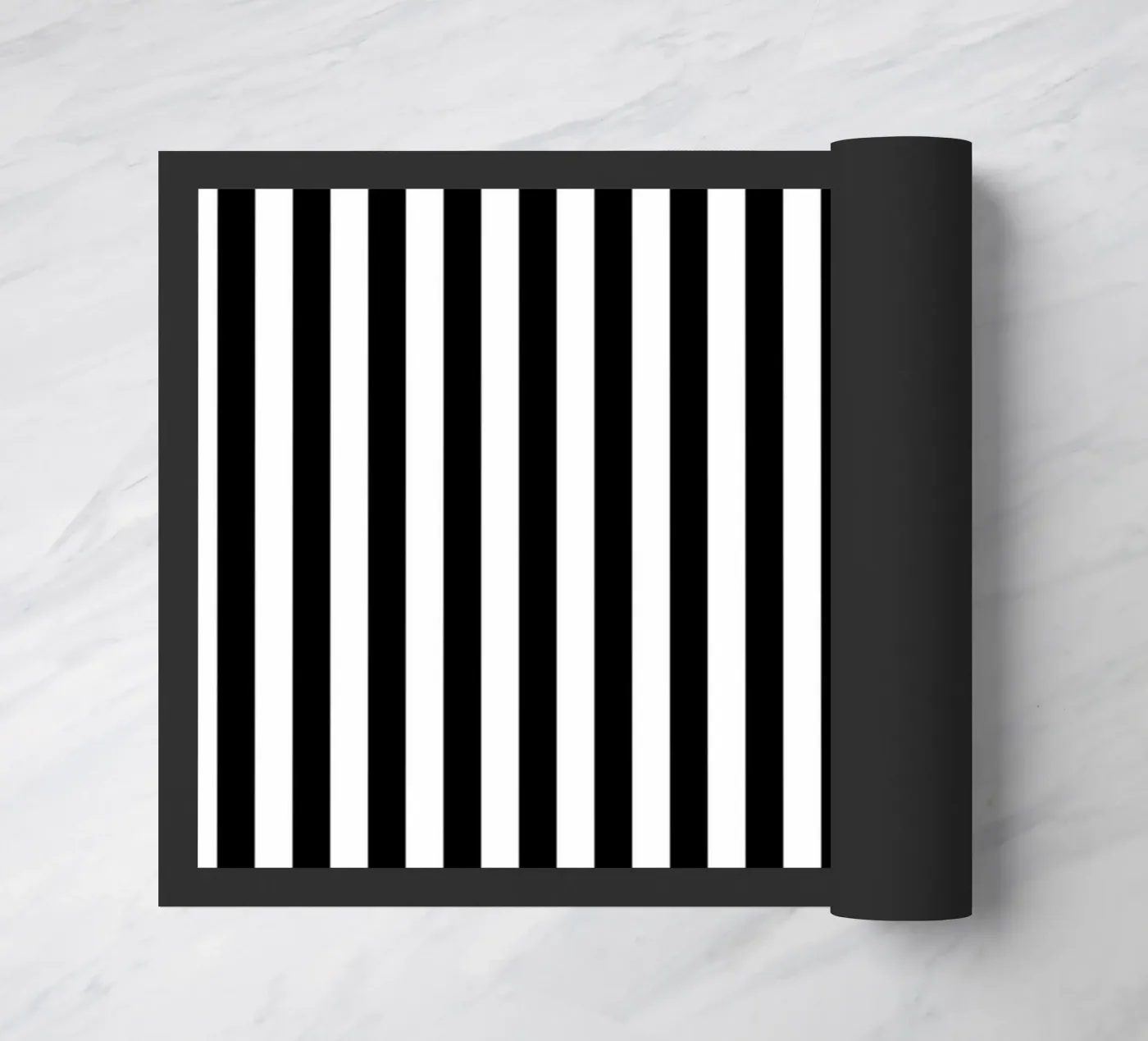 Minimalista Basic Classic Bold Stripes | Bianco e nero zerbino da Beauty in Simplicity