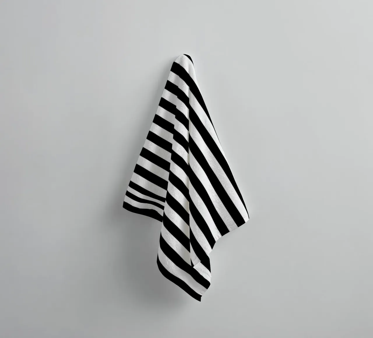 Minimalist Basic Classic Bold Stripes | White and Black towel by Beauty in Simplicity
