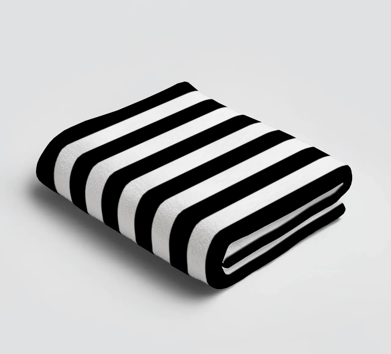 Minimalist Basic Classic Bold Stripes | White and Black towel by Beauty in Simplicity