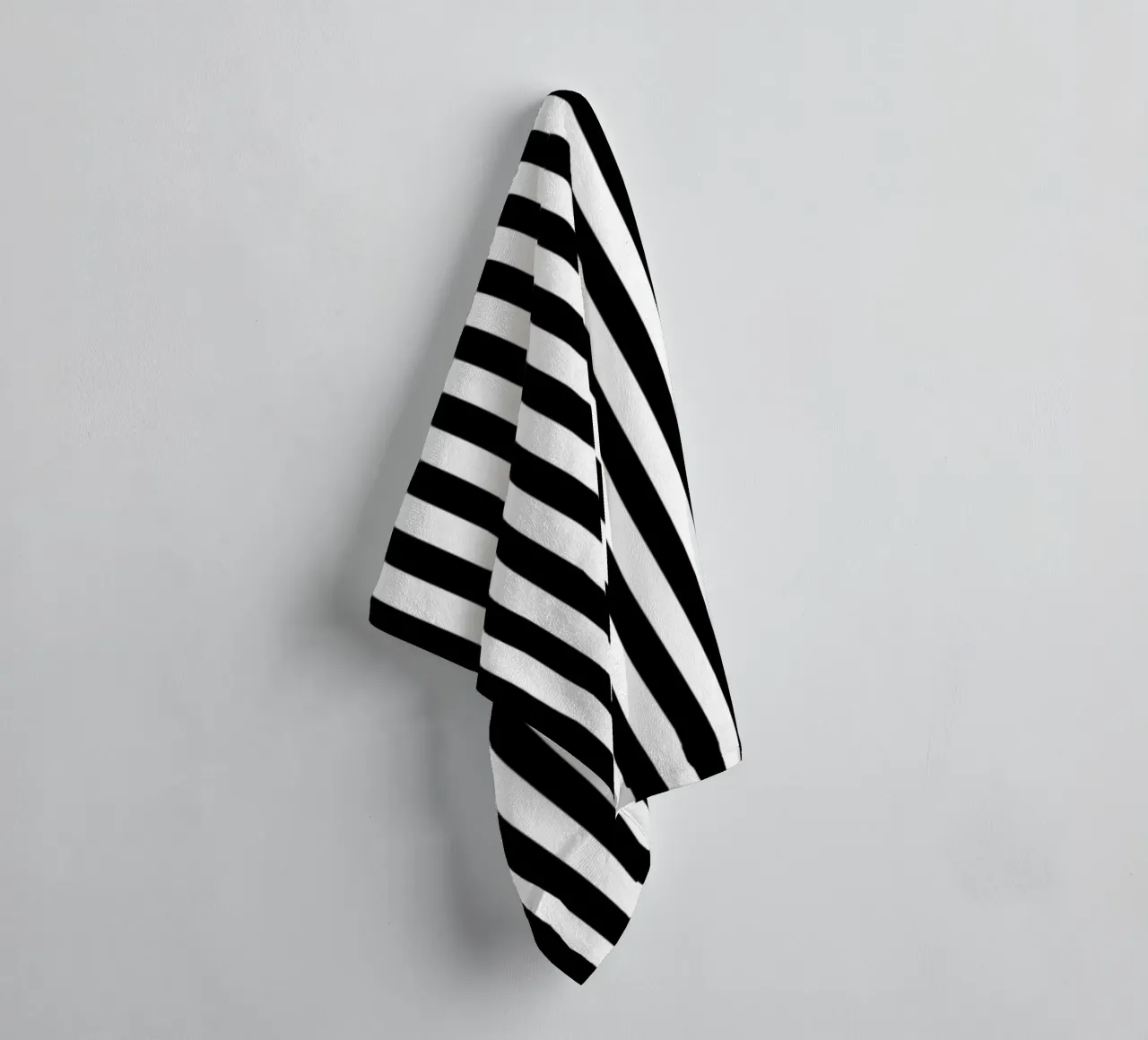 Minimalist Basic Classic Bold Stripes | White and Black towel by Beauty in Simplicity