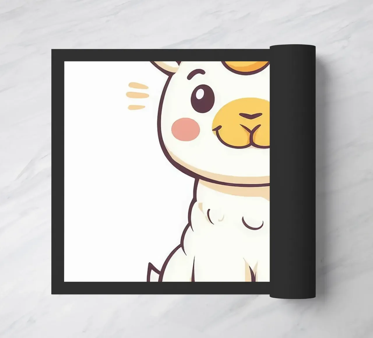 lama alpaca cartone animato animale carino zerbino da Thomas Weber
