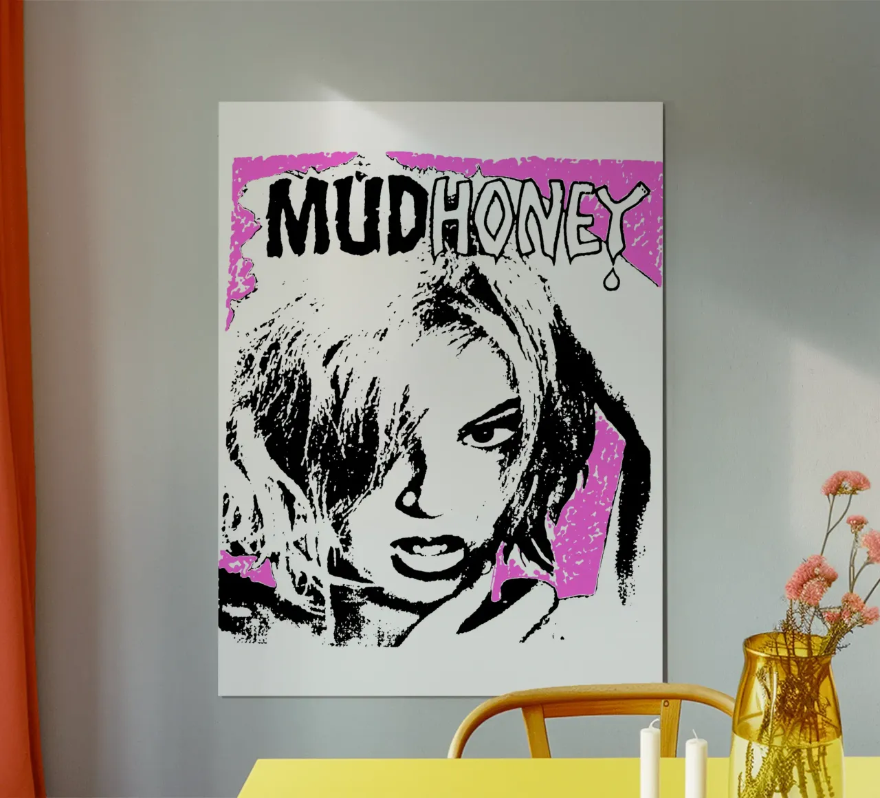 Maglietta Silhouette Girl Rock Band poster da igoshdesigns