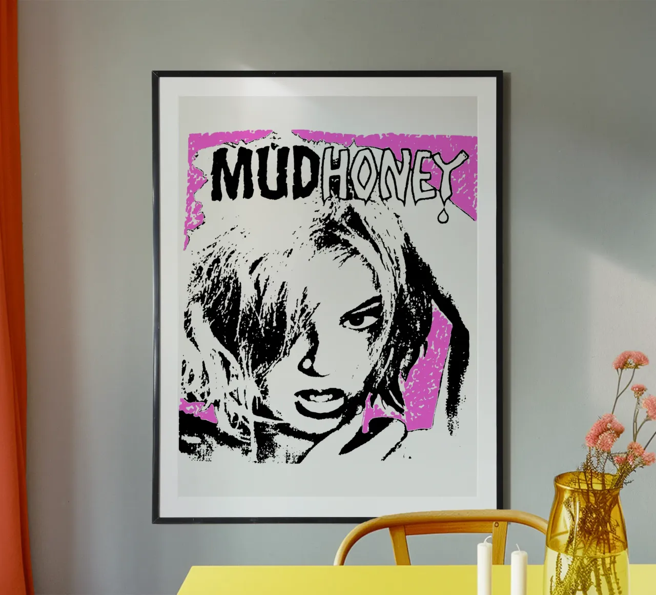 Maglietta Silhouette Girl Rock Band poster da igoshdesigns