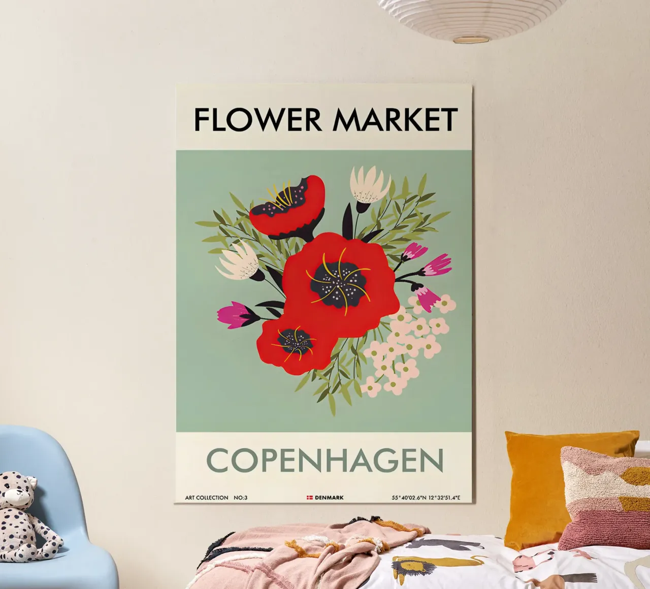 Copenaghen poster con telaio in plastica da Amber Hughes