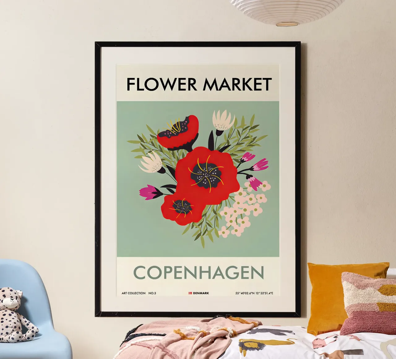 Copenaghen poster con telaio in plastica da Amber Hughes