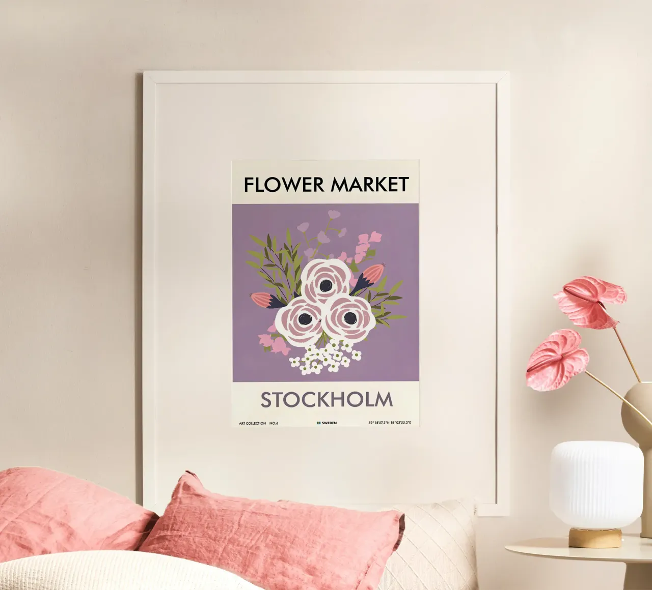 Stoccolma poster con telaio in plastica da Amber Hughes