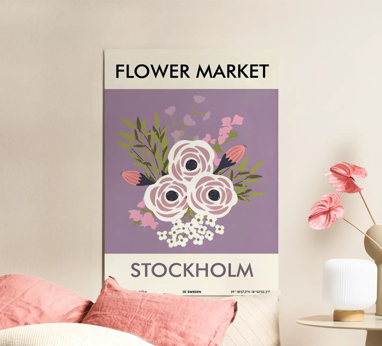 Stoccolma poster con telaio in plastica da Amber Hughes