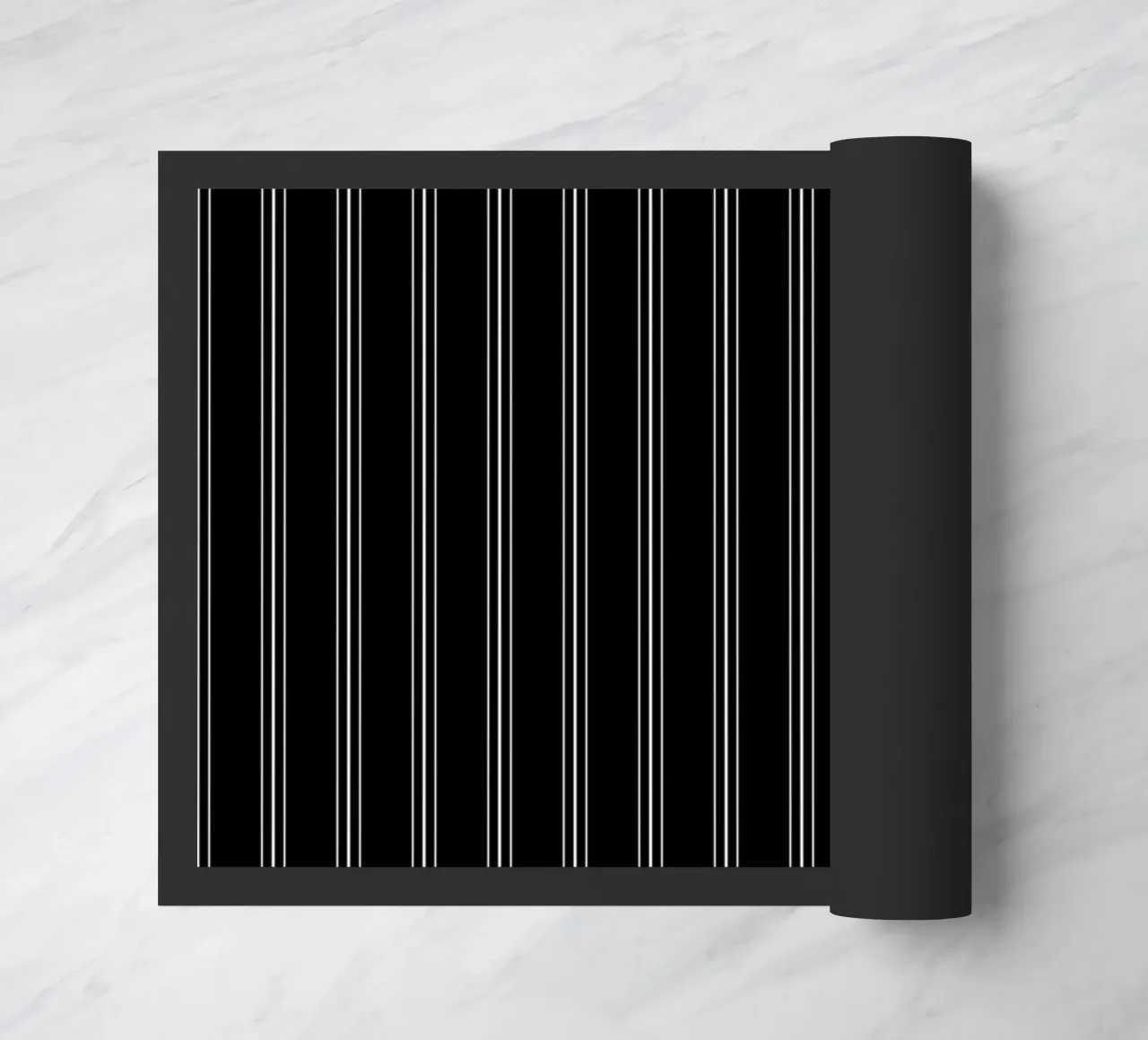 Minimal Classic Scandinavian Mixed Stripes | White on Black zerbino da Beauty in Simplicity