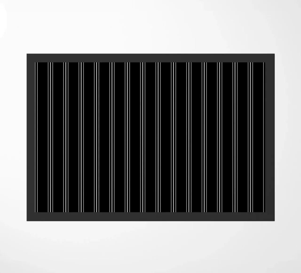 Minimal Classic Scandinavian Mixed Stripes | White on Black zerbino da Beauty in Simplicity