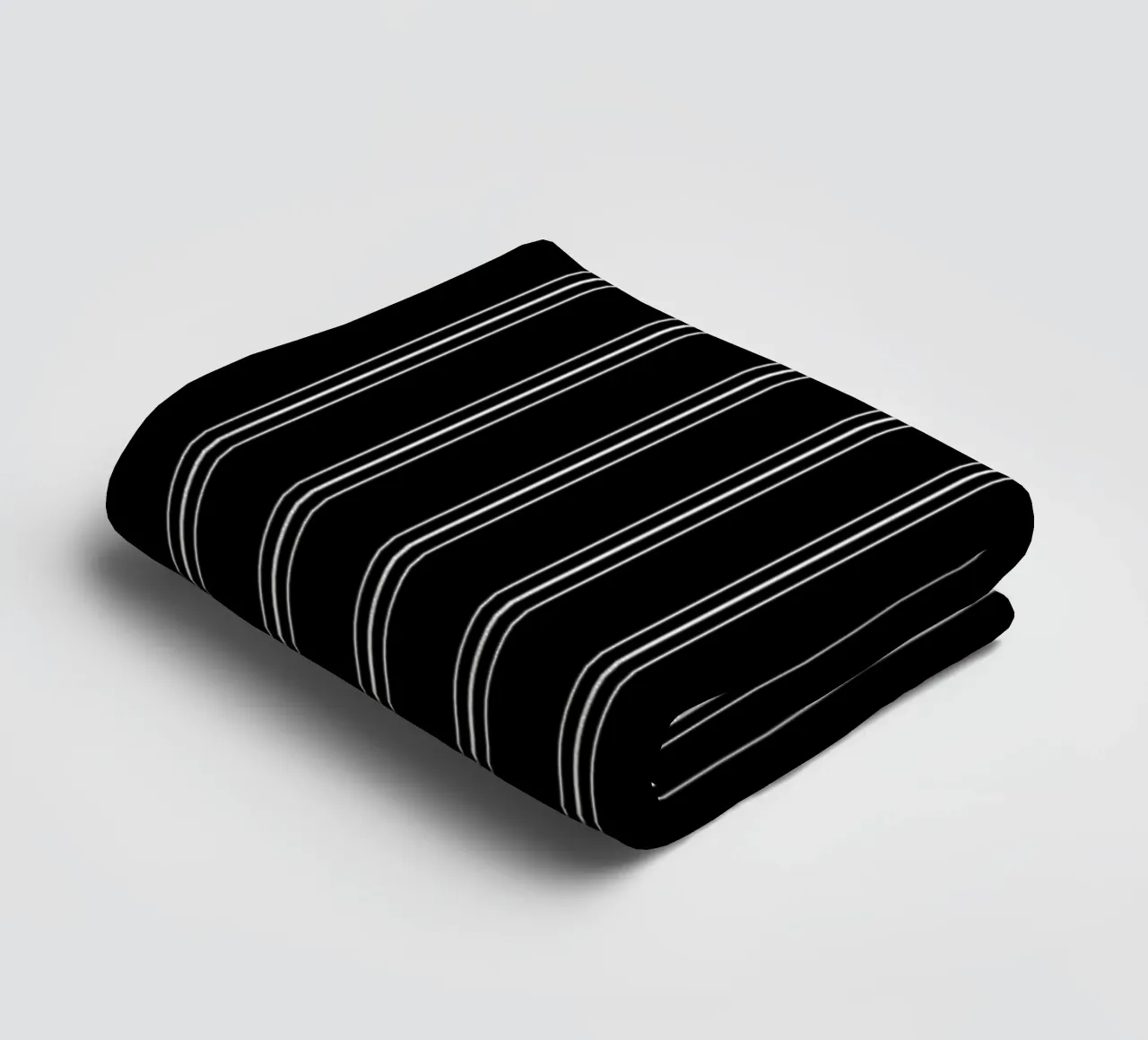 Minimal Classic Scandinavian Mixed Stripes | White on Black asciugamano da bagno da Beauty in Simplicity