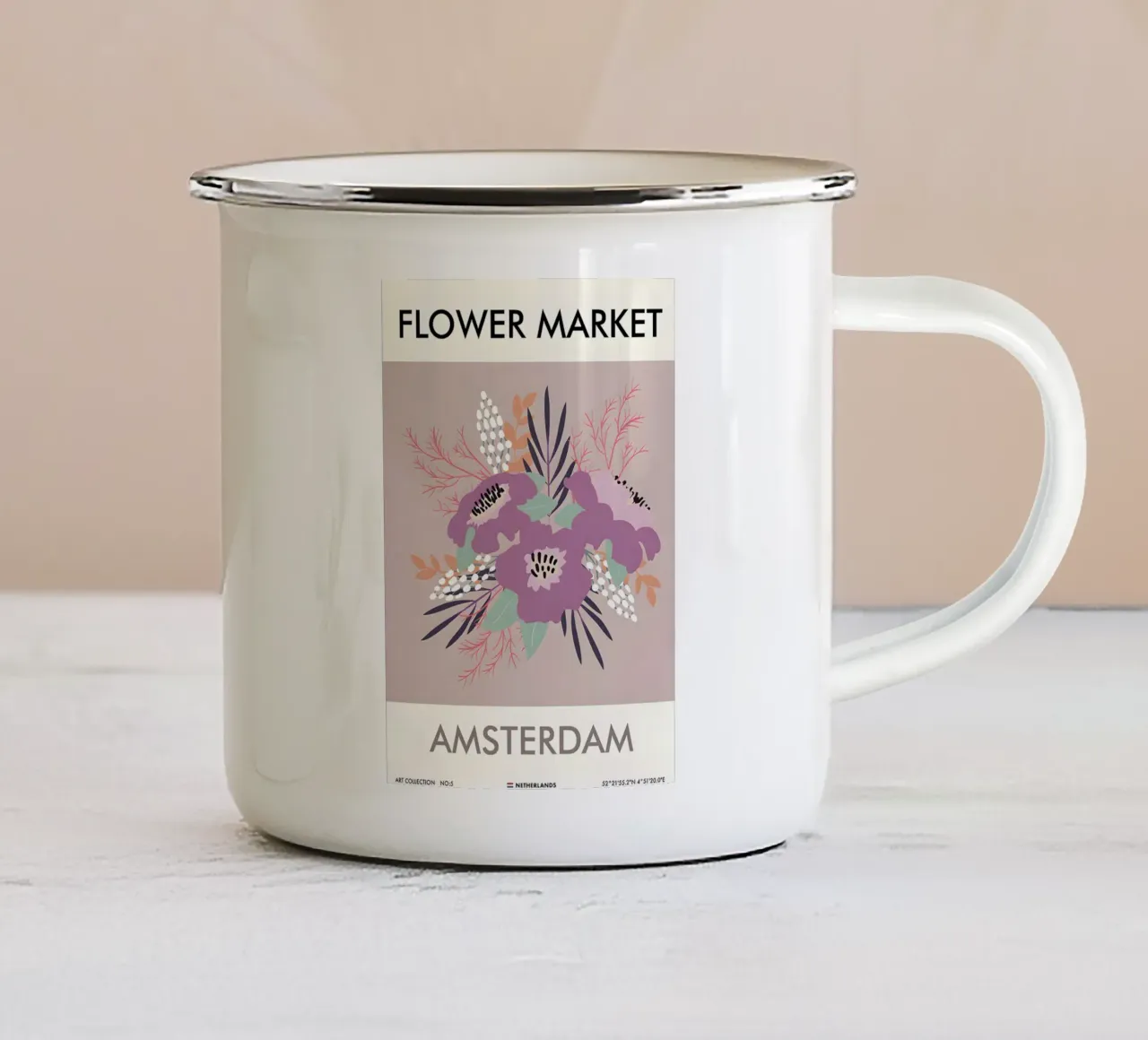 Amsterdam tazza in smalto da Amber Hughes