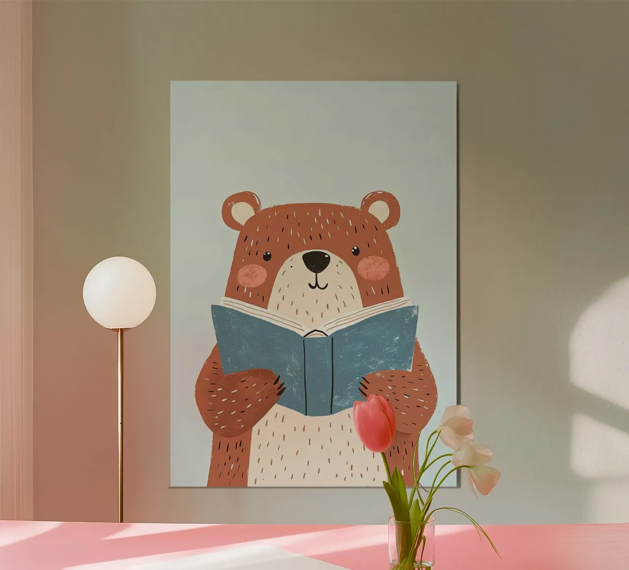 orso animale libro lettura cartone animato poster da Thomas Weber