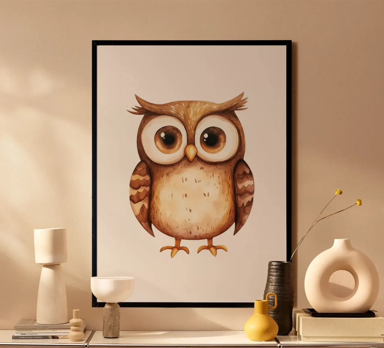 gufo occhi piume becco occhi grandi poster da Thomas Weber