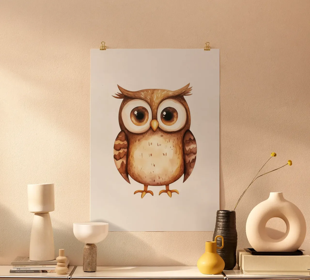 gufo occhi piume becco occhi grandi poster da Thomas Weber